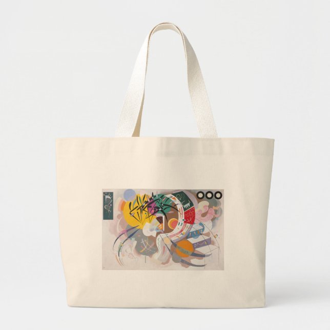 Bolsa Tote Grande Abstrato da curva dominante de Kandinsky (Frente)