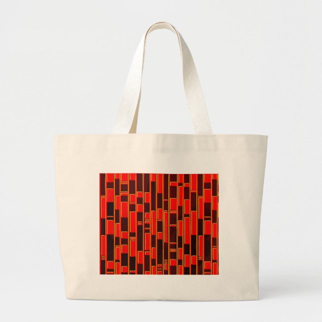 Bolsa Tote Grande Abstrato de inspiração de têxteis africanos (Frente)