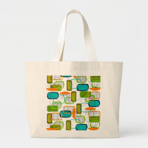 Bolsa Tote Grande Abstrato moderno do século médio nº 57