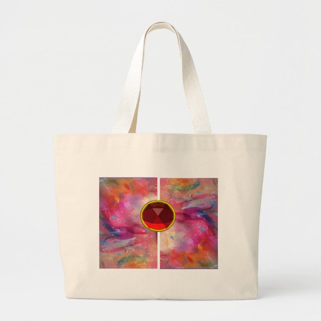 BOLSA TOTE GRANDE ABSTRATO RUBY (Frente)