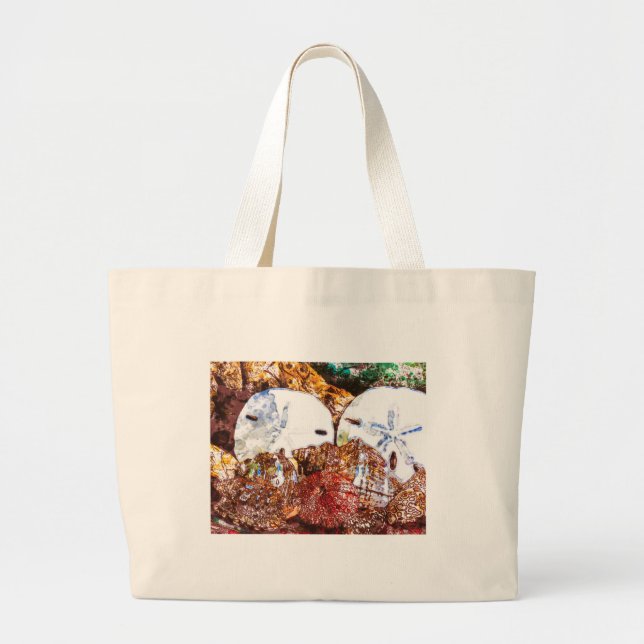 Bolsa Tote Grande Abstrato Shells (Frente)