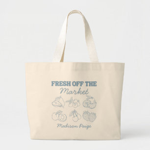 Bolsa Tote Grande Acabado de Chegar ao Mercado Bridal Shower Azul Ca