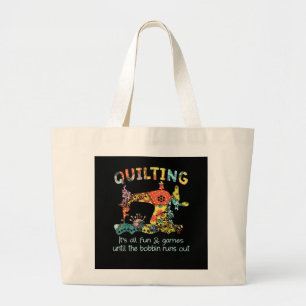 Bolsa Tote Grande Acabar Com Todo O Jogo E Diversão Até Que Bobbin