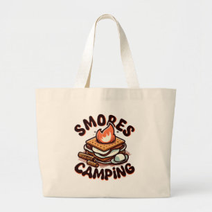 Bolsa Tote Grande acampamento de smores