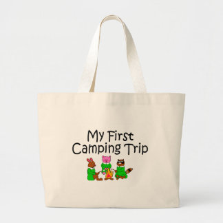 Bolsa Tote Grande Acampando minha primeira viagem de acampamento