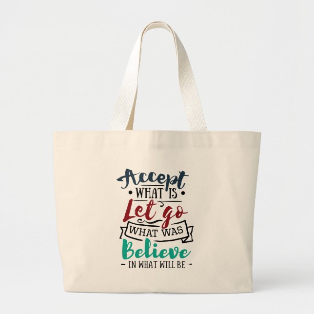 Bolsa Tote Grande Aceite, deixe-me acreditar (Frente)