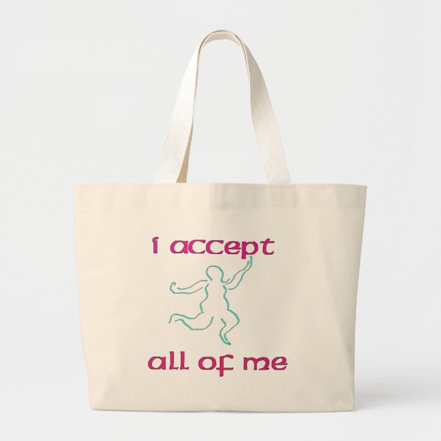 Bolsa Tote Grande Aceito todos os meus 1 (Frente)