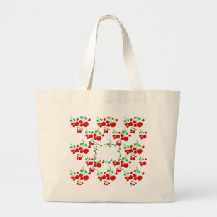 Bolsa Tote Grande Acessórios personalizáveis do padrão de cereja ver