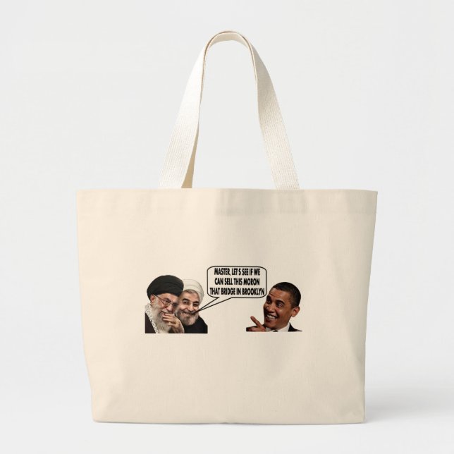 BOLSA TOTE GRANDE ACORDO IRANIANO DE OBAMA (Frente)