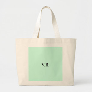 Bolsa Tote Grande Adicionar texto de nome simples cor sólida monogra