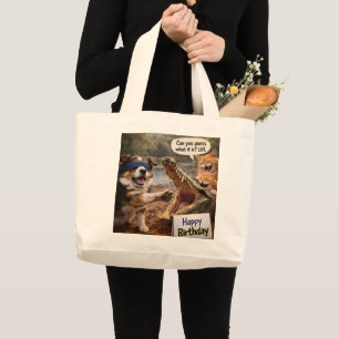 Bolsa Tote Grande Adivinhe para quem é feliz aniversário químico?
