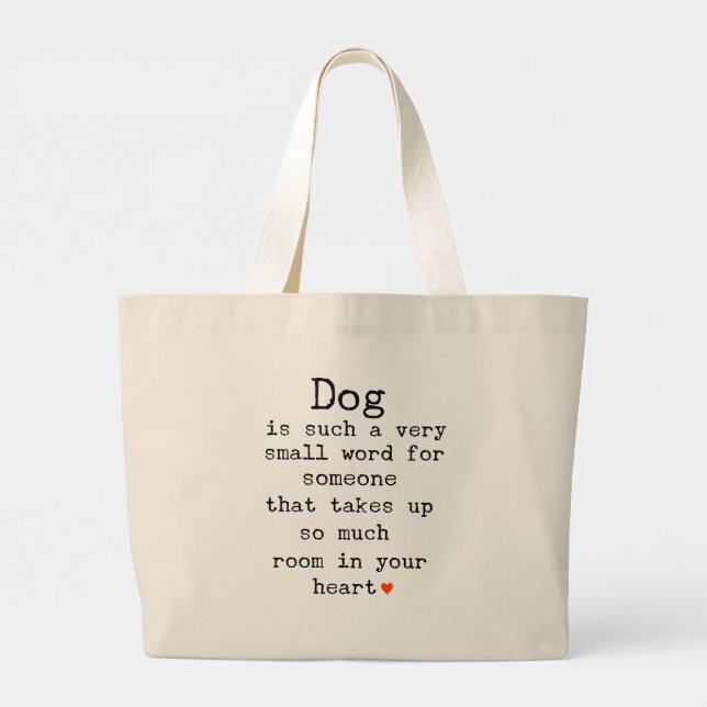 Bolsa Tote Grande Adorable English Bull Terrier sends his love (Verso)