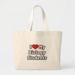 Bolsa Tote Grande Adoro Meus Estudantes De Biologia