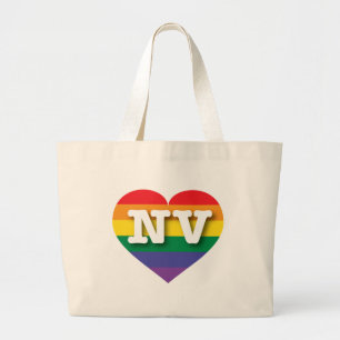 Bolsa Tote Grande Adoro Nevada Rainbow Heart