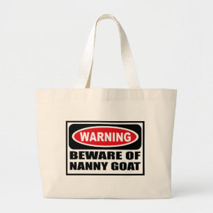 Bolsa Tote Grande Advertir BEWARE do saco da CABRA