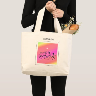 Bolsa Tote Grande África Arte Africana, Partido Arco-Íris