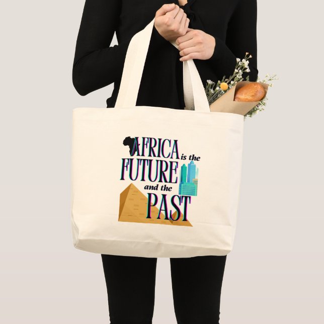 Bolsa Tote Grande Africa is The Future & The Past |  (Frente (produto))