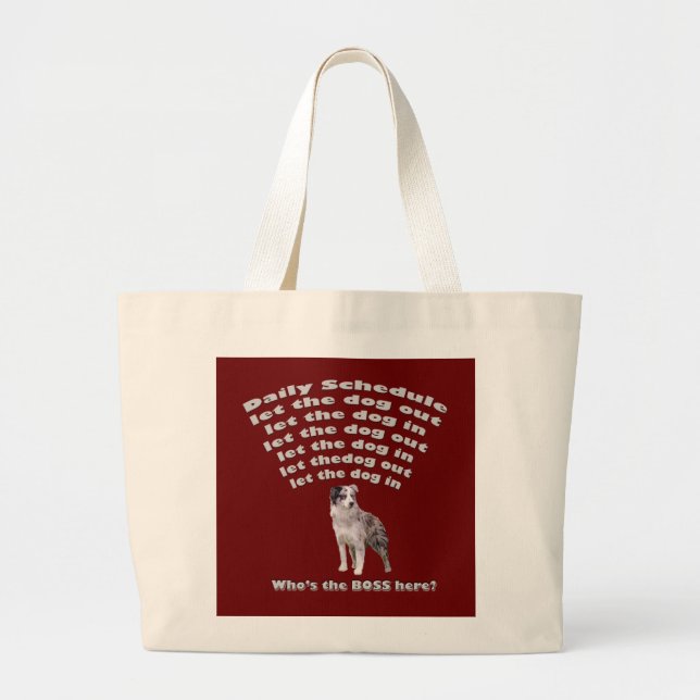 Bolsa Tote Grande Agenda de Pastores Australianos (Frente)