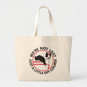 Bolsa Tote Grande Agilidade de Boston Terrier fora do curso