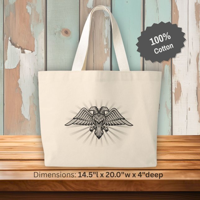 Bolsa Tote Grande Águia de duas cabeças (Criador carregado)