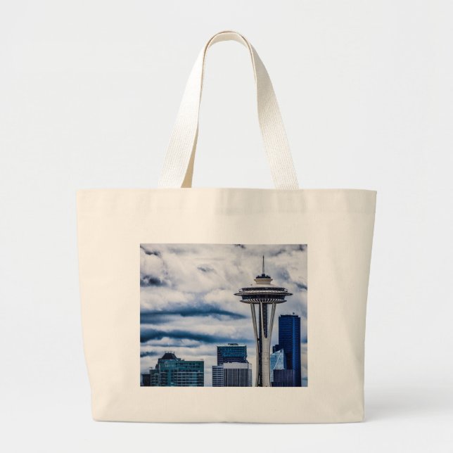 Bolsa Tote Grande agulha espacial seattle washington (Frente)