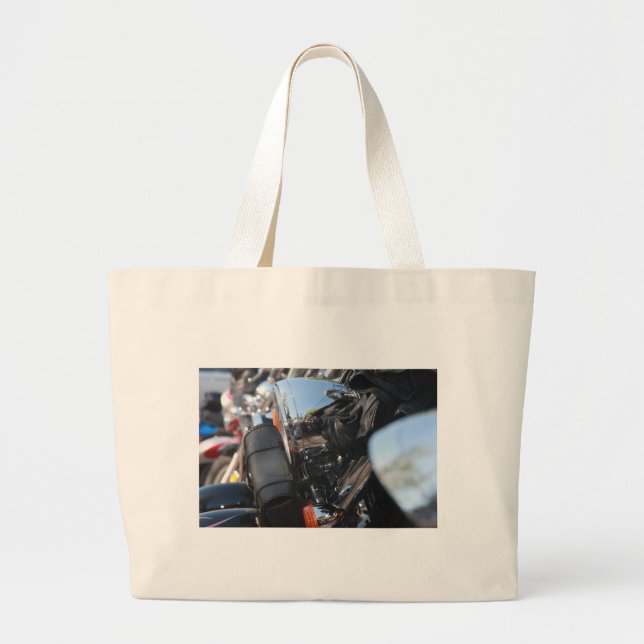 Bolsa Tote Grande Ainda joga com motocicletas (Frente)