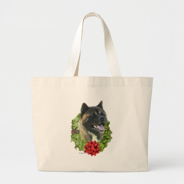 Bolsa Tote Grande Akita Wreath (Frente)