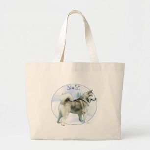 Bolsa Tote Grande Alaskan Malamute Noel