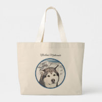 Alaskan Malamute pintura Mal Mally Sled Dog Art