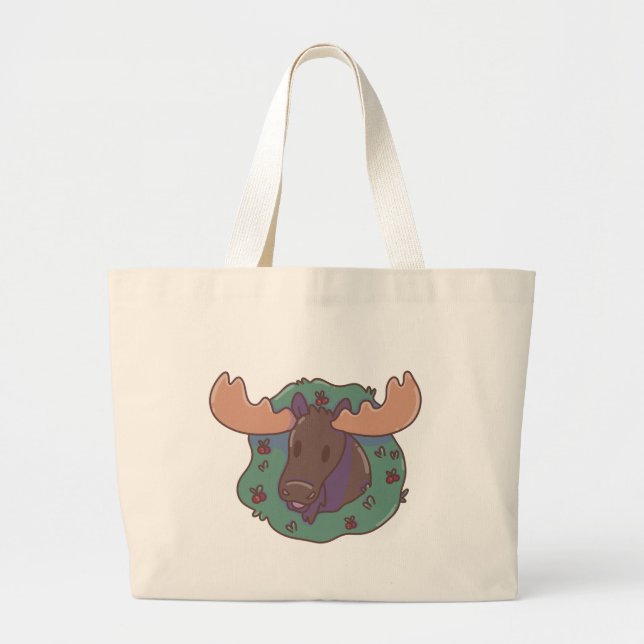 Bolsa Tote Grande Alce de Natal (Frente)