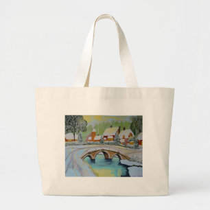 Bolsa Tote Grande aldeia de inverno