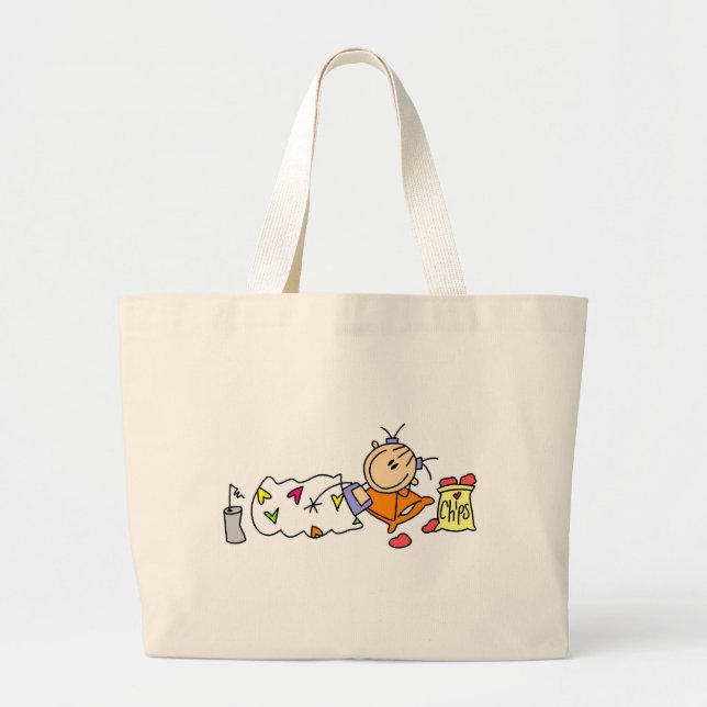 Bolsa Tote Grande Alegria do partido de descanso (Frente)