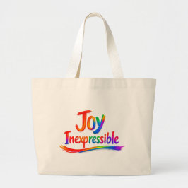 Bolsa Tote Grande ALEGRIA INEXPRESSÍVEL - 1 Pedro 1:8