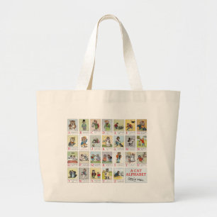 Bolsa Tote Grande Alfabeta de Gato, Louis Wain