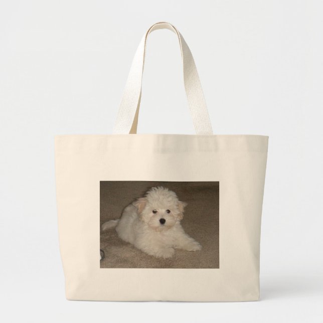 Bolsa Tote Grande Algodão_de_Tulear_puppy.png (Frente)