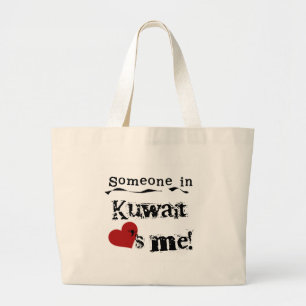 Bolsa Tote Grande Alguém em Kuwait ama-me