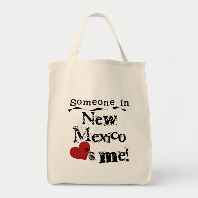 Bolsa Tote Grande Alguém em New mexico ama-me (Frente)