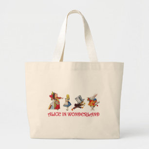 BOLSA TOTE GRANDE ALICE E AMIGOS NO PAÍS DE AS MARAVILHAS