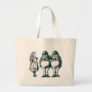 Bolsa Tote Grande Alice, Tweedle Dee & Tweedle Dum no matiz