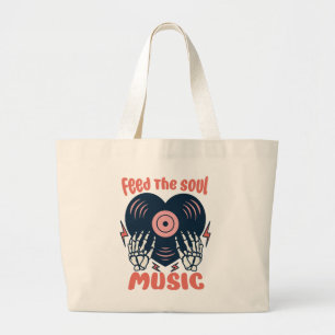 Bolsa Tote Grande alimentar a música da alma