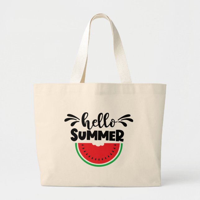 Bolsa Tote Grande Alô Fruta de Watermelon Summer (Frente)