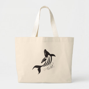 Bolsa Tote Grande Aloha baleia de Havaí