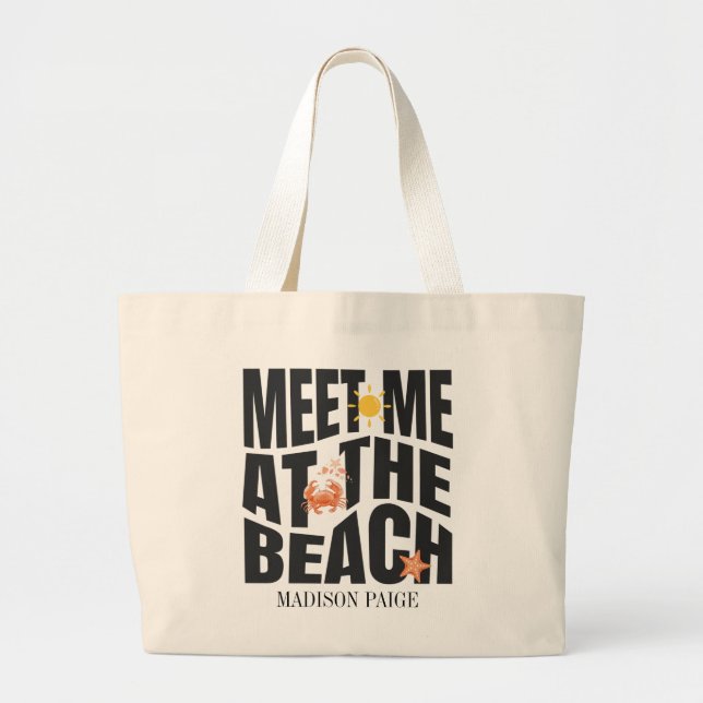 Bolsa Tote Grande Aloha Beach Party Crab (Frente)