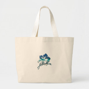 Bolsa Tote Grande Aloha flor do hibiscus de Havaí