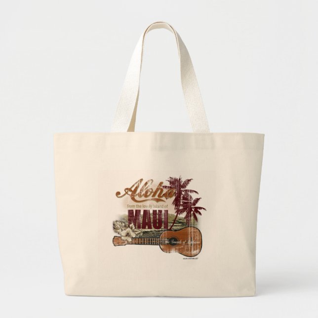 BOLSA TOTE GRANDE ALOHA MAUI (Frente)