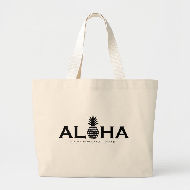 BOLSA TOTE GRANDE ALOHA PINEAPPLE HAWAII (Frente)