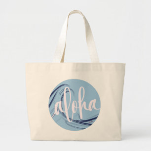 Bolsa Tote Grande Aloha Tote Bag com tema do oceano Kai