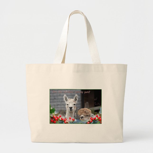 Bolsa Tote Grande Alpaca Christmas (Frente)