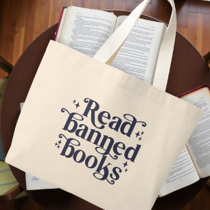 Bolsa Tote Grande Amante da Leitura de Livros Proibidos