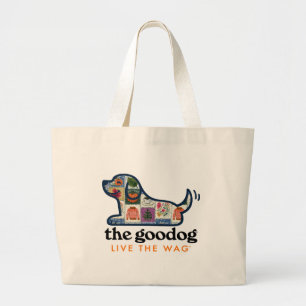 Bolsa Tote Grande Amante de Cachorro de Patchwork de Outono Festivo